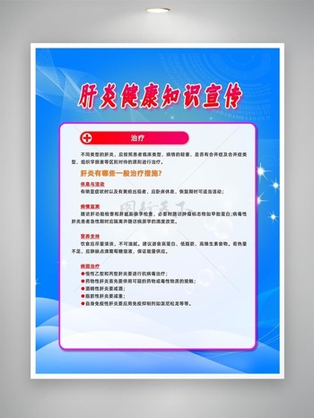 肝炎治療措施健康知識海報