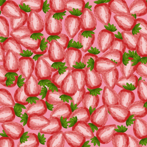草莓油画笔触满铺底纹.