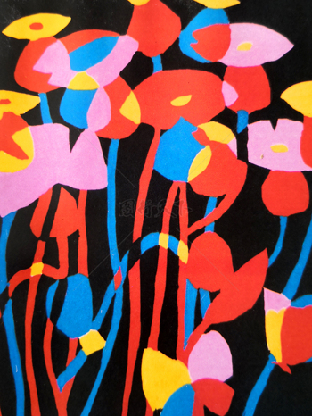传统  抽象花卉草木 底图底纹  图案背景贴图  五彩抽象
