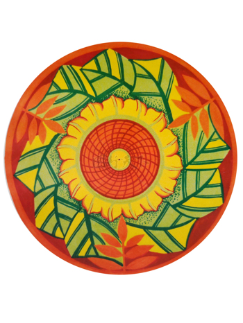 传统   抽象花卉草木 底图底纹  图案背景贴图  圆形 红底绿叶黄花