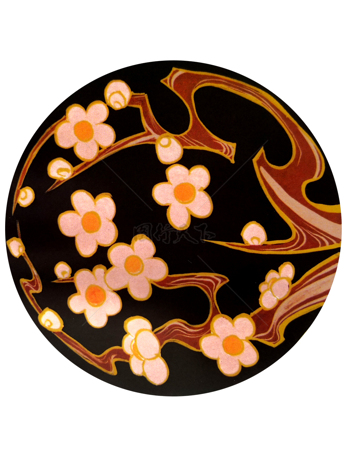 传统   抽象花卉草木 底图底纹  图案背景贴图  深底梅花