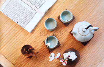 传统中式  室内家居照片 配图小图插头底图背景图  小茶壶和茶杯