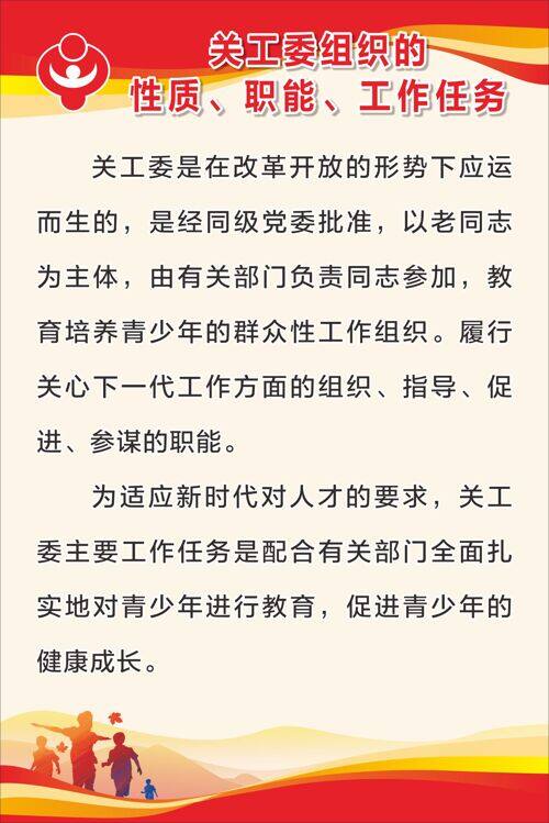 大气简约党建关工委青少年教育制度海报
